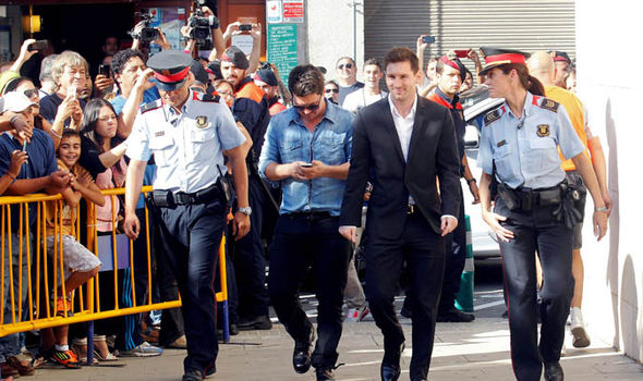 Messi was sentenced alongside his father.