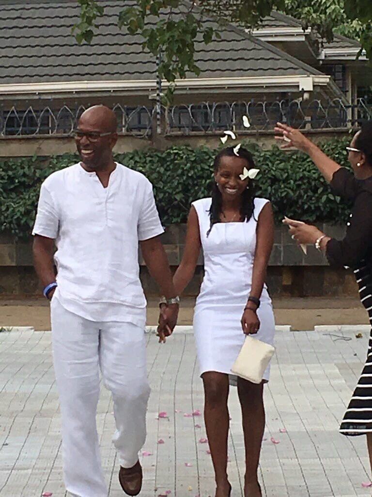 Mr and Mrs Bob Collymore are all smiles.