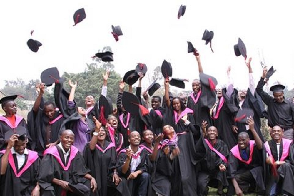 Students celebrate during a graduation ceremony www.businesstoday.co.ke