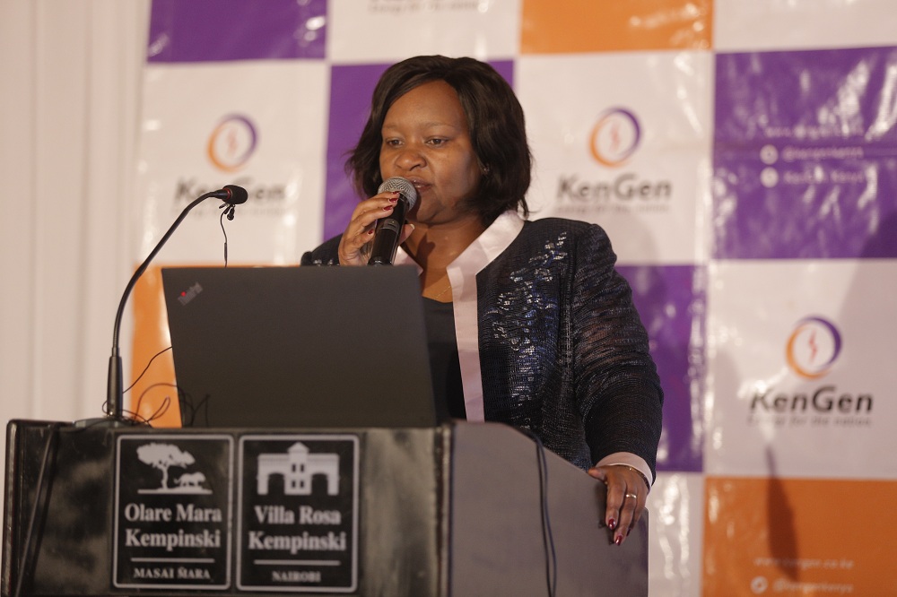 KenGen CEO Rebecca Miano addressing a past forum