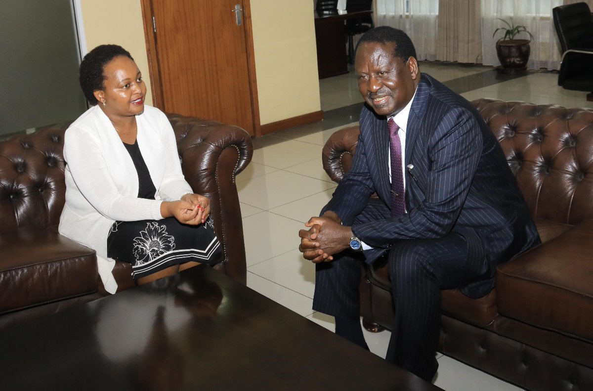 Image result for Anne Waiguru laughs with Raila