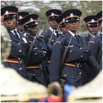Police officers marching during a past parade. The National Police Service has announced a new recruitment exercise slated for February 2021.