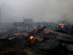 Githurai 45 market that has been razed by fire www.businesstoday.co.ke