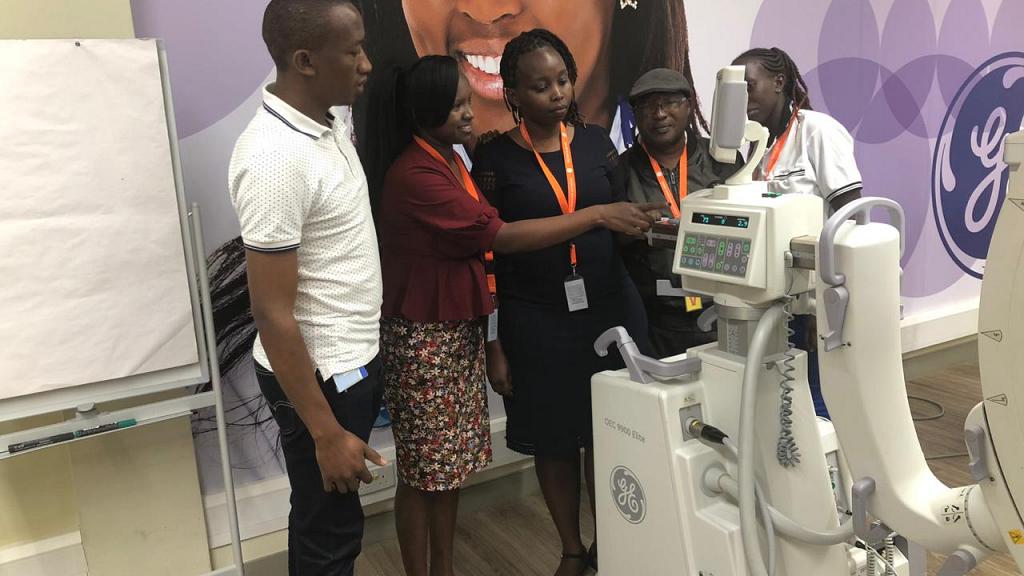 Health Professions being trained on using modern medical equipments in Nairobi www.businesstoday.co.ke