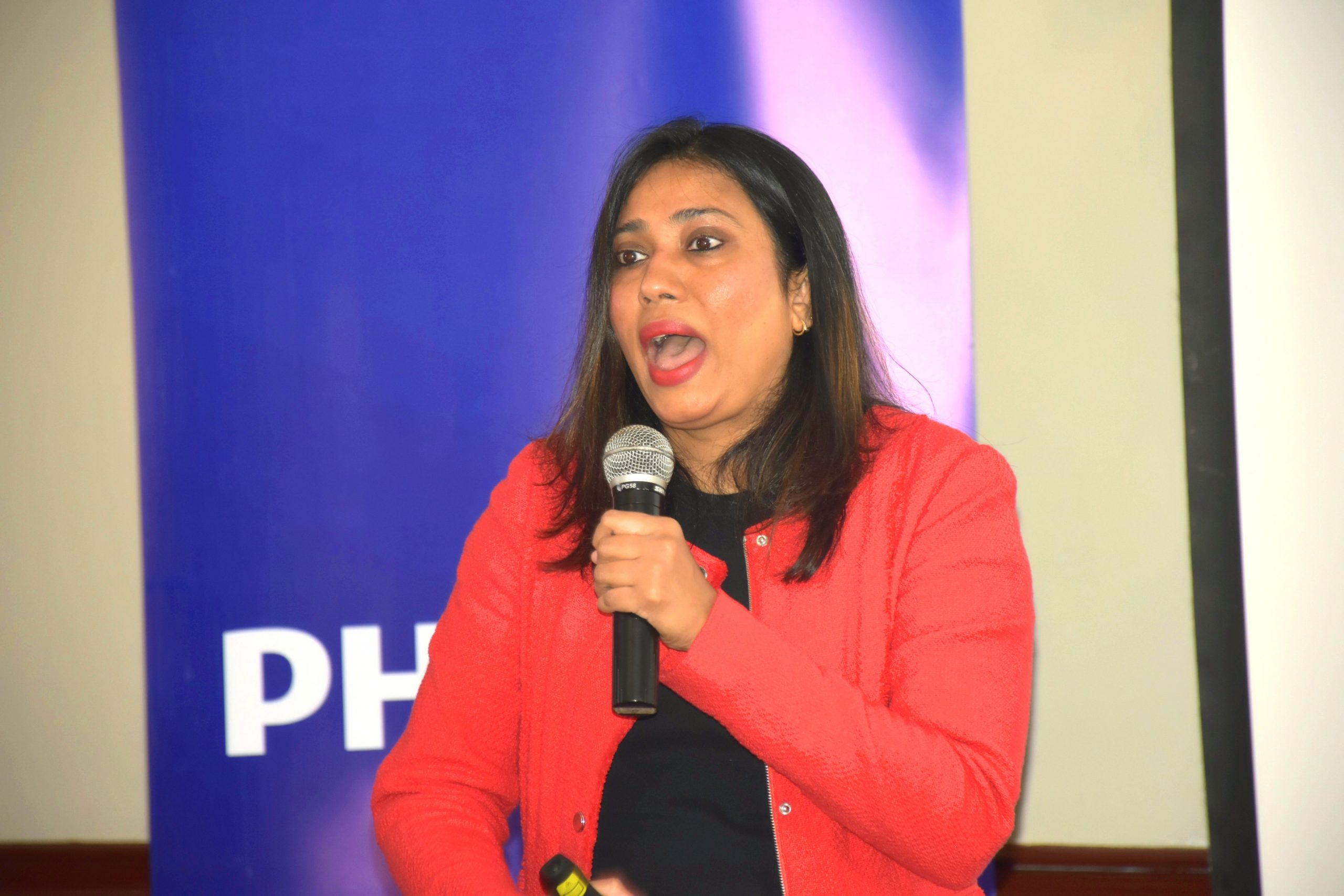 Radhika Choksey, Head of Brand, Communications and Digital Philips Africa addressing journalists in Nairobi www.businesstoday.co.ke