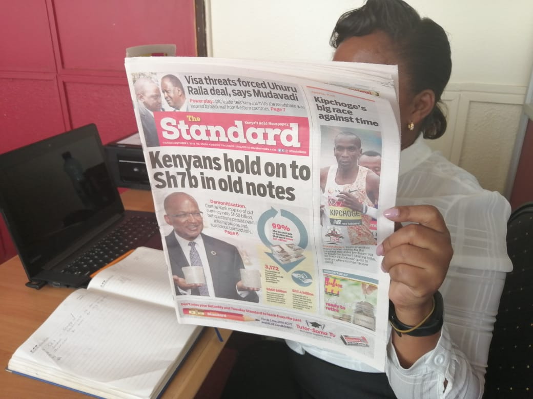 Standard newspaper circulation www.businesstoday.co.ke