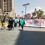 Some of the #SwitchOffKPLC protesters during a demonstration. The Kenyan is threatening the highest echelons of power in kenya to have power bills brough down. www.businesstoday.co.ke
