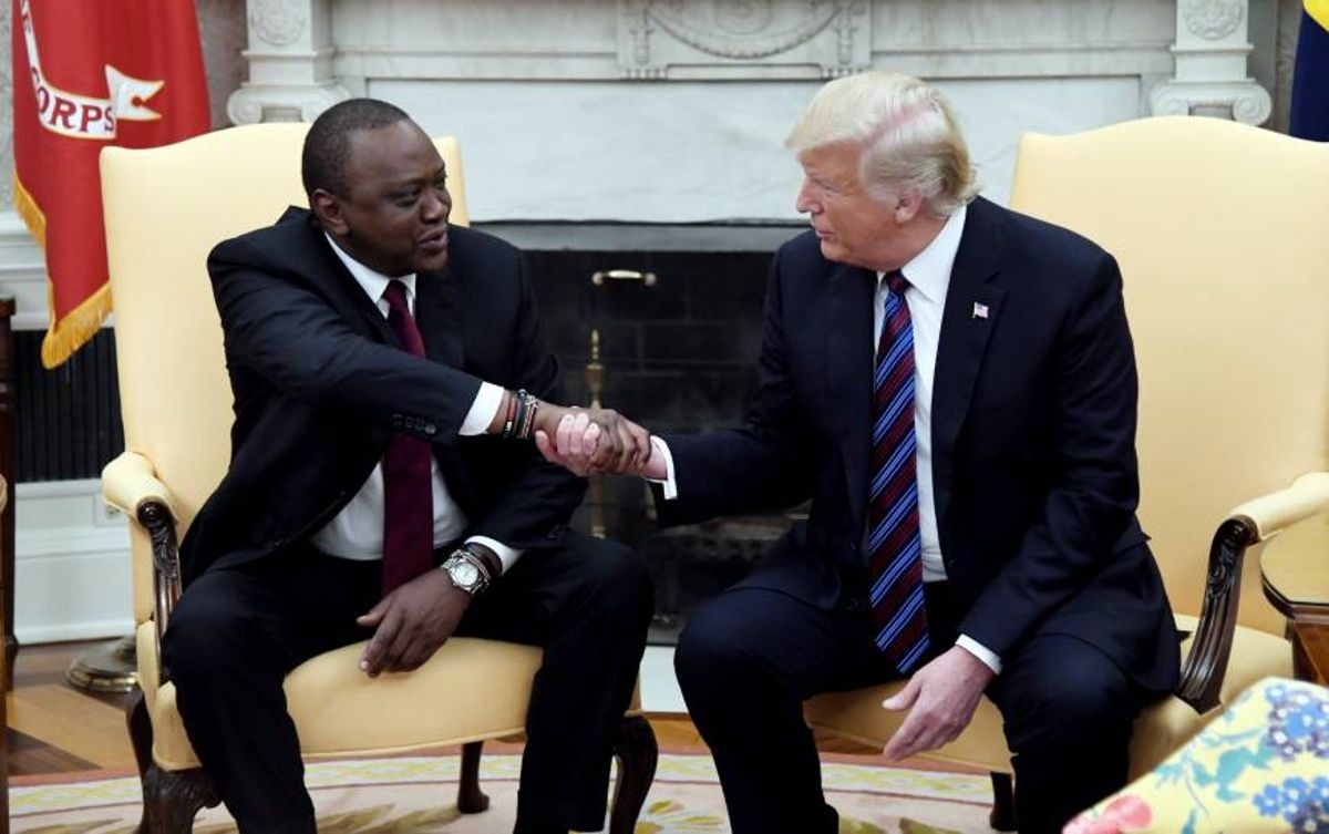 President Uhuru Kenyatta with US President Donald Trump. American companies are setting up shop in Kenya despite gloomy economic outlook. www.businesstoday.co.ke