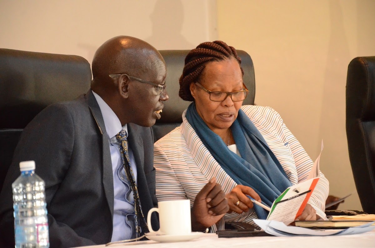 KNEC CEO Mercy Karogo with Education PS Belio Kipsang. KNEC is minting millions by releasing examinations results on SMS. www.businesstoday.co.ke