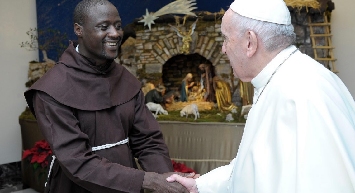 The continent’s most celebrated teacher Peter Tabichi with Pope Francis at the Vatican. This was during a special ceremony attended by around 20 people on Tuesday. www.businesstoday.co.ke