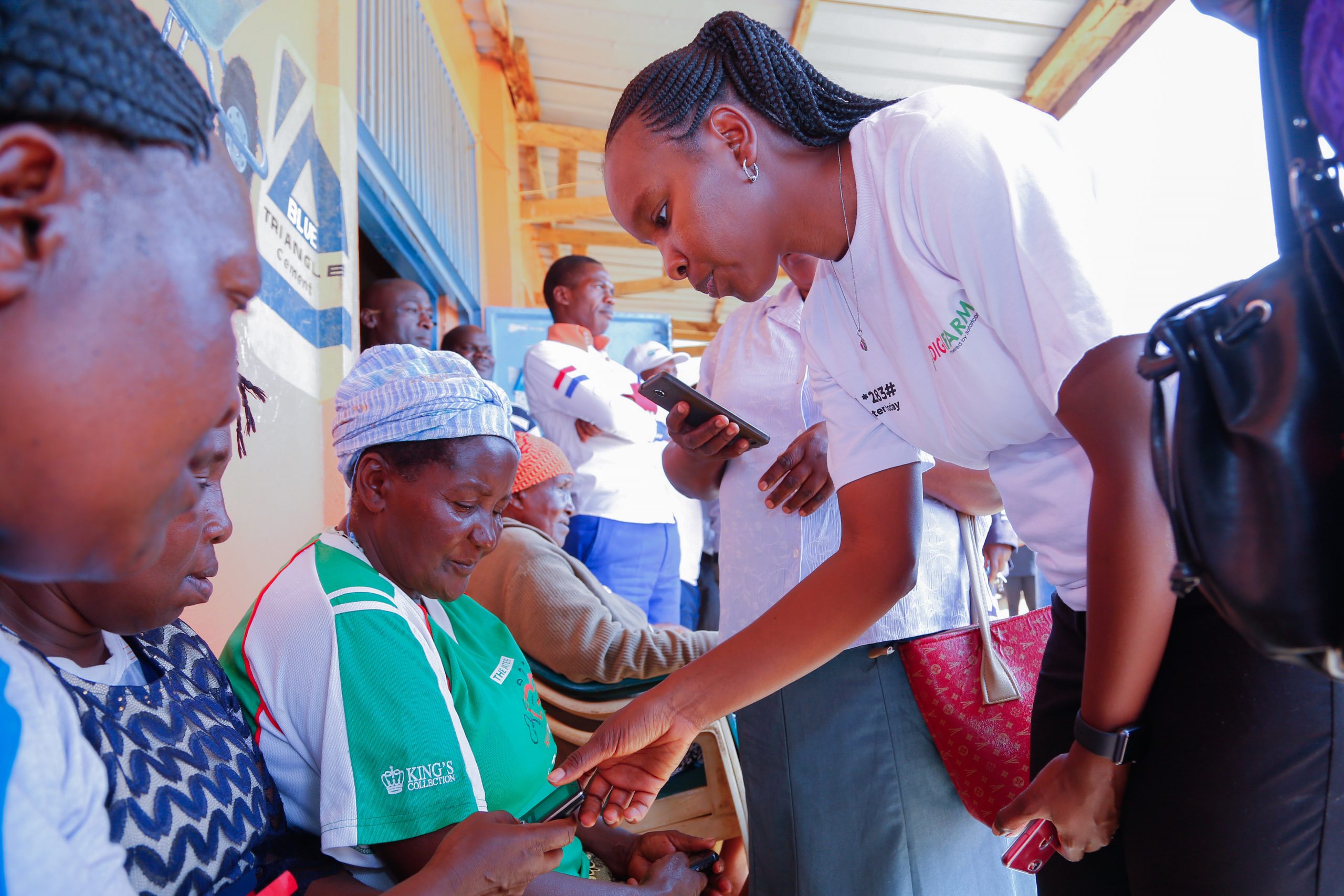 registration process outside the DigiFarm depot in Mbumbuni. www.businesstoday.co.ke