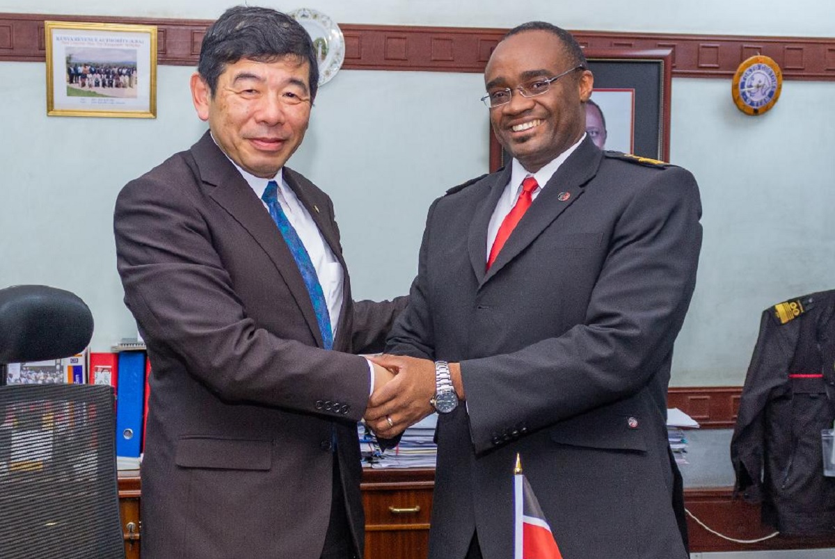 WCO Secretary General Dr Kunio Mikuriya (L) with KRA Commissioner for Customs and Border Control Kevin Safari. Mikuriya has lauded KRA’s efforts on tax administration and modernization measures it has put in place to facilitate trade. www.businesstoday.co.ke