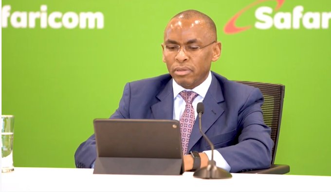 Safaricom CEO Peter Ndegwa during the release of the company's 2019 Full Year results.
