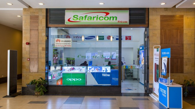 File image of a Safaricom shop