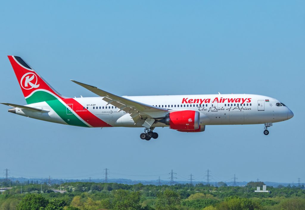 File image of a Kenya Airways plane