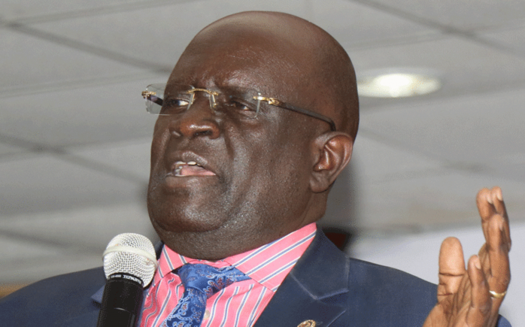 Education CS George Magoha speaking at a past event