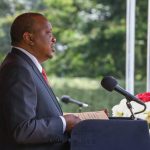 President Uhuru Kenyatta delivering a past address