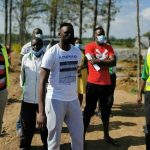 Victor Wanyama inspects construction works at the Victor Wanyama Academy in Busia
