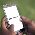 A WorldRemit user on a mobile device