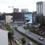 Aerial view of a section of Westlands, Nairobi