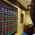 Stock prices displayed at the Nairobi Securities Exchange (NSE)