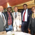Siddharth Chatterjee (centre) with businessmen and government officials during a farewell party hosted for him. Chatterjee has been appointed UN China Resident Coordinator.