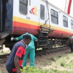 A train pictured on the Nairobi-Nanyuki line. Commercial passenger services on the line have been relaunched.