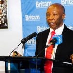 Britam CEO Benson Wairegi addressing a past press conference