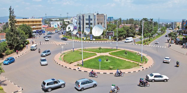 A section of Kigali, Rwanda.