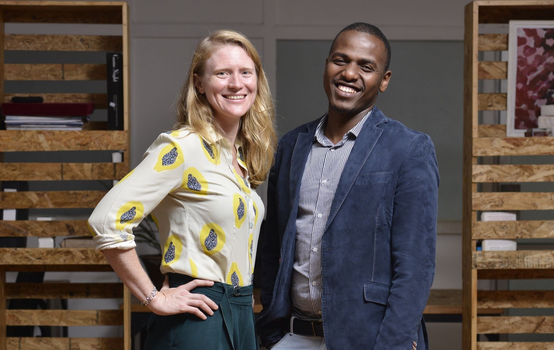 Pula Co-Founders and Co-CEOs, Rose Goslinga & Thomas Njeru. Pula provides agricultural insurance and digital products to help smallholder farmers manage climate risks, improve farming practices and increase their incomes. [ Photo / Courtesy ]