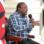President Uhuru Kenyatta during a past interview with Kikuyu vernacular radio stations in April 2020.