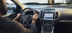 The interior of a Ford Edge vehicle