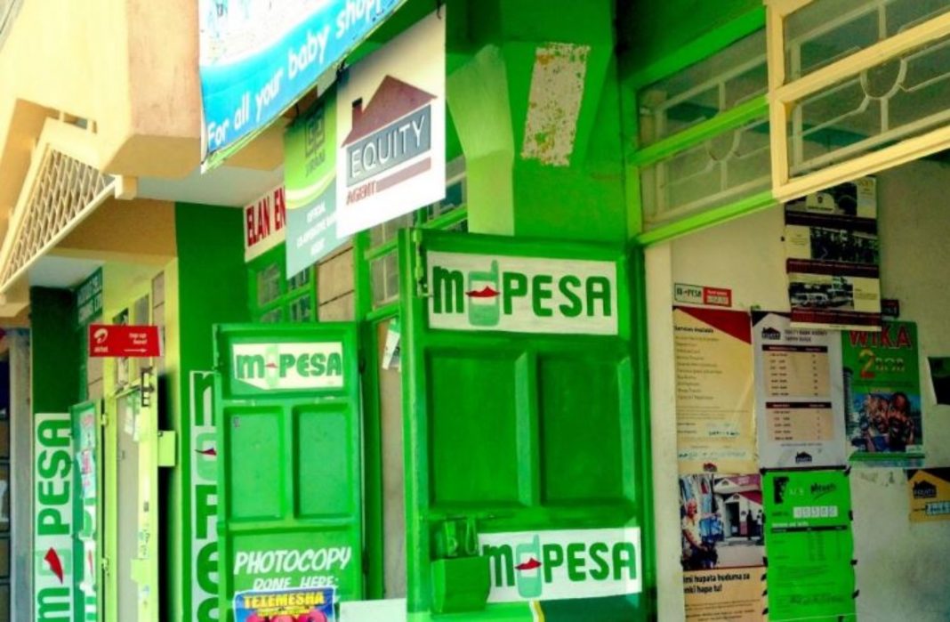 M-Pesa agent outlets in Nairobi. Safaricom is set to pay out an interim dividend for the first time to protect shareholders during the Covid-19 pandemic.