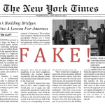 New York Times Fake Page