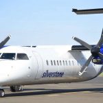 A Silverstone Air plane on the runway