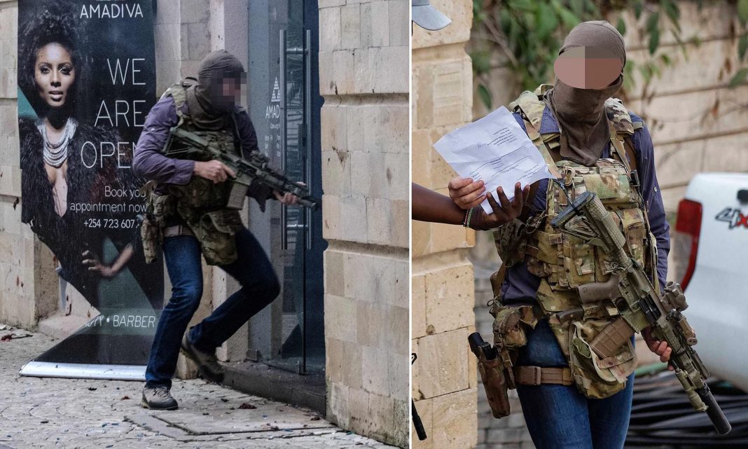 The now famous images of UK SAS officer Chris Craighead at the Dusit D2 complex during a terror attack in 2019