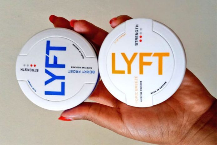 Lyft nicotine pouches. The pouches were banned in October 2020.