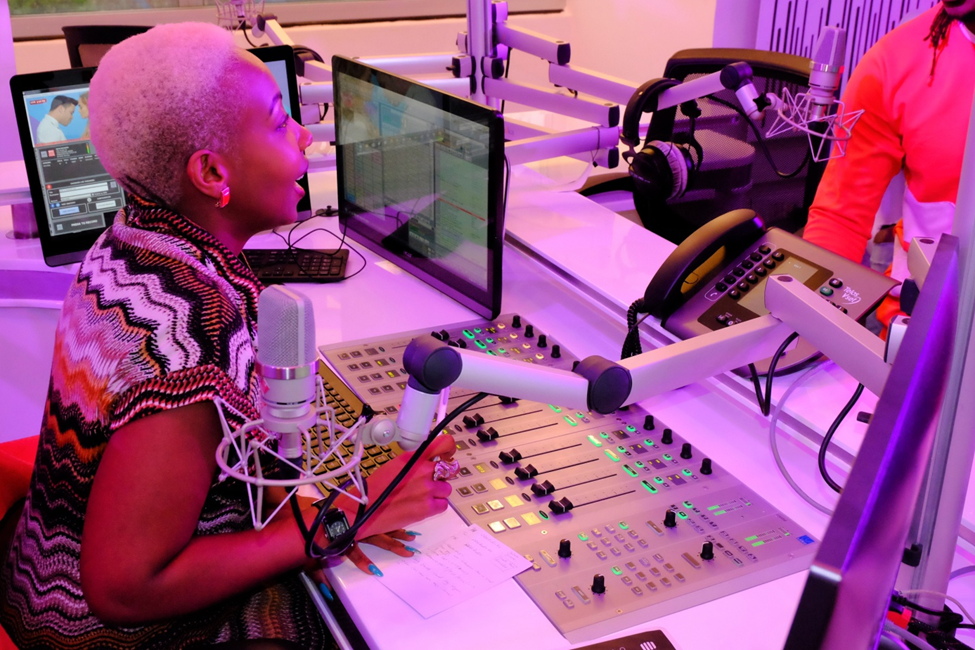 NRG Radio presenter Mwalimu Rachel hosting a past show