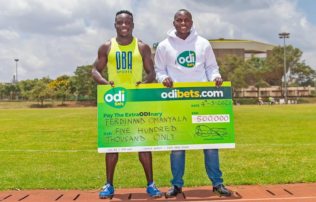 Odibets supports Kenya's fastest man Ferdnand Omanyala