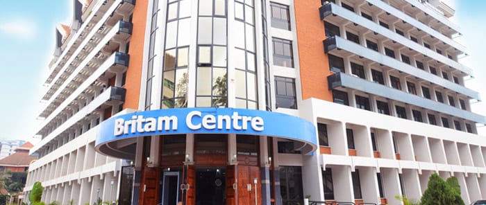 Britam headquarters in Nairobi. The firm expects to conclude a restructuring process in May 2021.