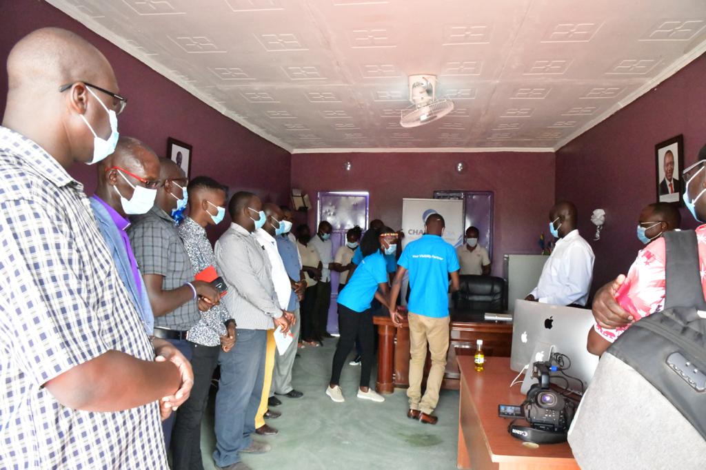 Inside the Chams Media regional office in Lodwar, Turkana.