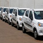 Uber ChapChap vehicles pictured in Nairobi. The service, as well as Uber Eats for food delivery will be available in Nakuru.