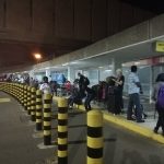 Passengers at the Jomo Kenyatta International Airport. The US has issued a level 4 travel advisory warning its citizens not to travel to the country.