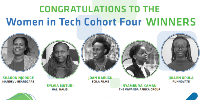 Screenshot (47) The 4th cohort of the Women in Tech program was launched virtually on 15th October 2020, attracting 111 applicants, among whom 10 were chosen to participate in the incubation program.