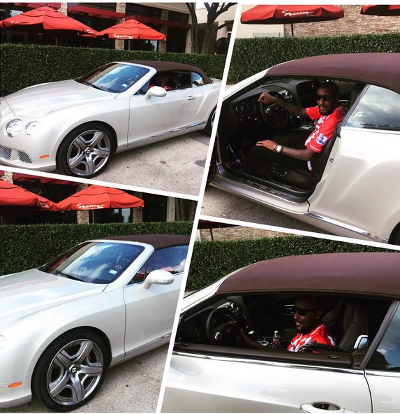 Shaffie Weru pictured in his Bentley. He is a fan of fast bikes and luxury cars.