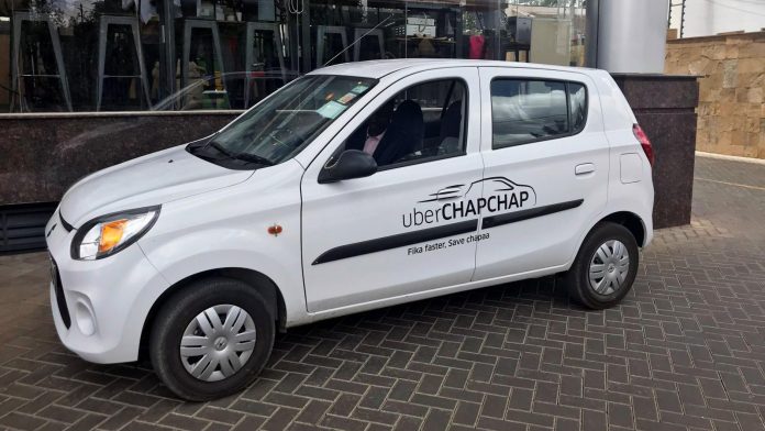 An Uber ChapChap-branded taxi. The ride-hailing and delivery firm has released its fifth annual Lost and Found Index. [Photo/ Quartz Africa]