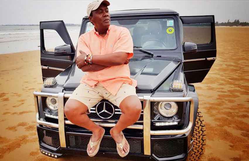 Citizen TV's Jeff Koinange pictured with his Mercedes Benz G-Class.