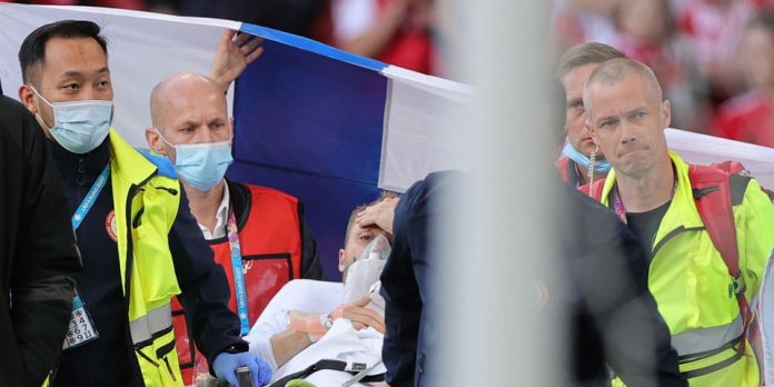 Player collapses during Euro 2020 match Player collapses during Euro 2020 match