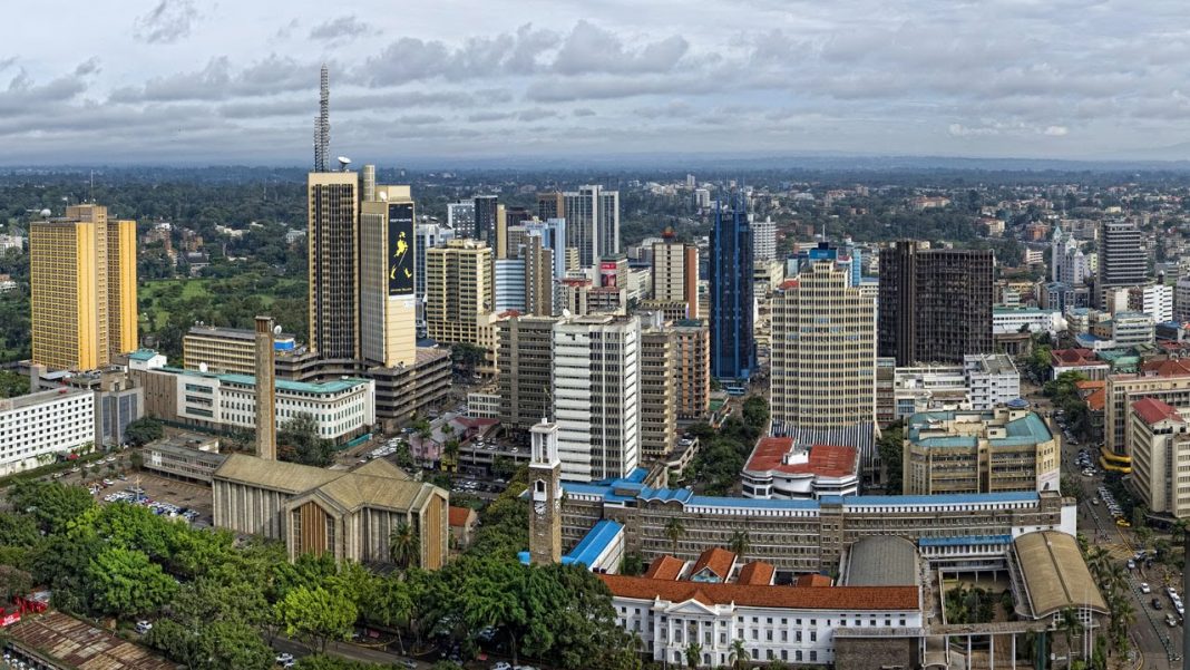 View of a section of Nairobi.