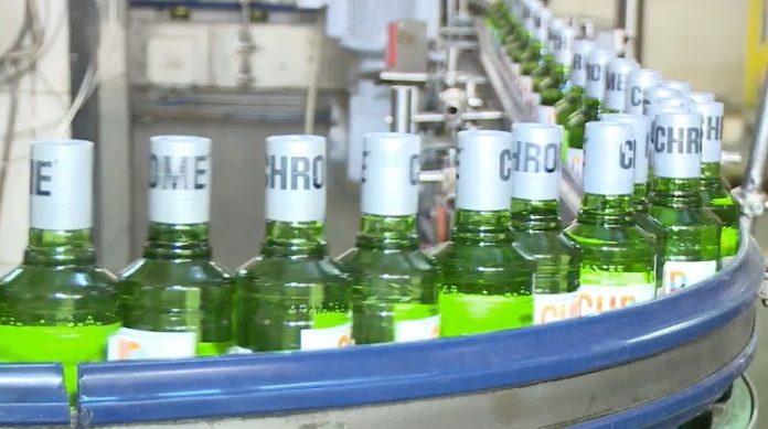 Chrome Gin on a production line. Kenya Breweries Limited (KBL) is set to ramp up local production of various spirit brands.